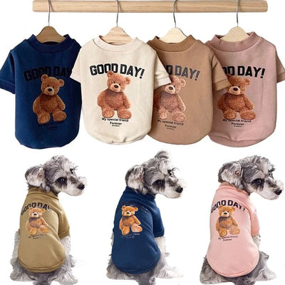 Dogs Winter Cute Clothes Puppy Warm Pullover Sweatshirt Bear Pattern Pet Jacket. - Luvpaws