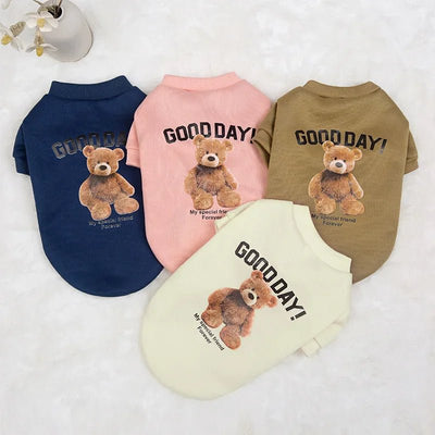 Dogs Winter Cute Clothes Puppy Warm Pullover Sweatshirt Bear Pattern Pet Jacket. - Luvpaws