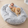 Large Human Dog Bed Luxury Fur Human Size Washable Removable Dog Bed Winter Warm Kennel Bed - Luvpaws