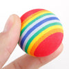 Rainbow EVA Cat Toys Ball Interactive Cat Dog Play Chewing Rattle Scratch EVA Ball Training Balls Pet Toys Supplies - Luvpaws