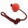 Red rope 7CM pet chew-resistant solid rubber elastic ball toy dog training ball - Luvpaws