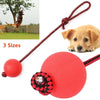 Red rope 7CM pet chew-resistant solid rubber elastic ball toy dog training ball - Luvpaws