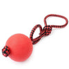 Red rope 7CM pet chew-resistant solid rubber elastic ball toy dog training ball - Luvpaws