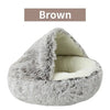 Soft Plush Pet Bed with Cover Round Cat Bed Pet Mattress Warm Cat Dog 2 in 1 Sleeping Nest Cave for Small Dogs - Luvpaws