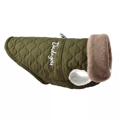 Waterproof Fur Collar Dog Jacket Winter Warm Fleece Dog Clothes for Small Dogs Puppy Pet. - Luvpaws