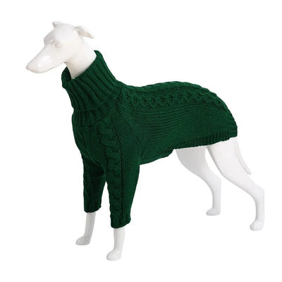 Winter Dog Sweater Italian Greyhound Whippet Turtleneck Twist Warm Dog Coat. - Luvpaws