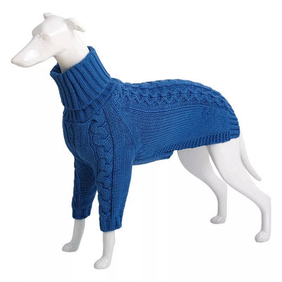 Winter Dog Sweater Italian Greyhound Whippet Turtleneck Twist Warm Dog Coat. - Luvpaws